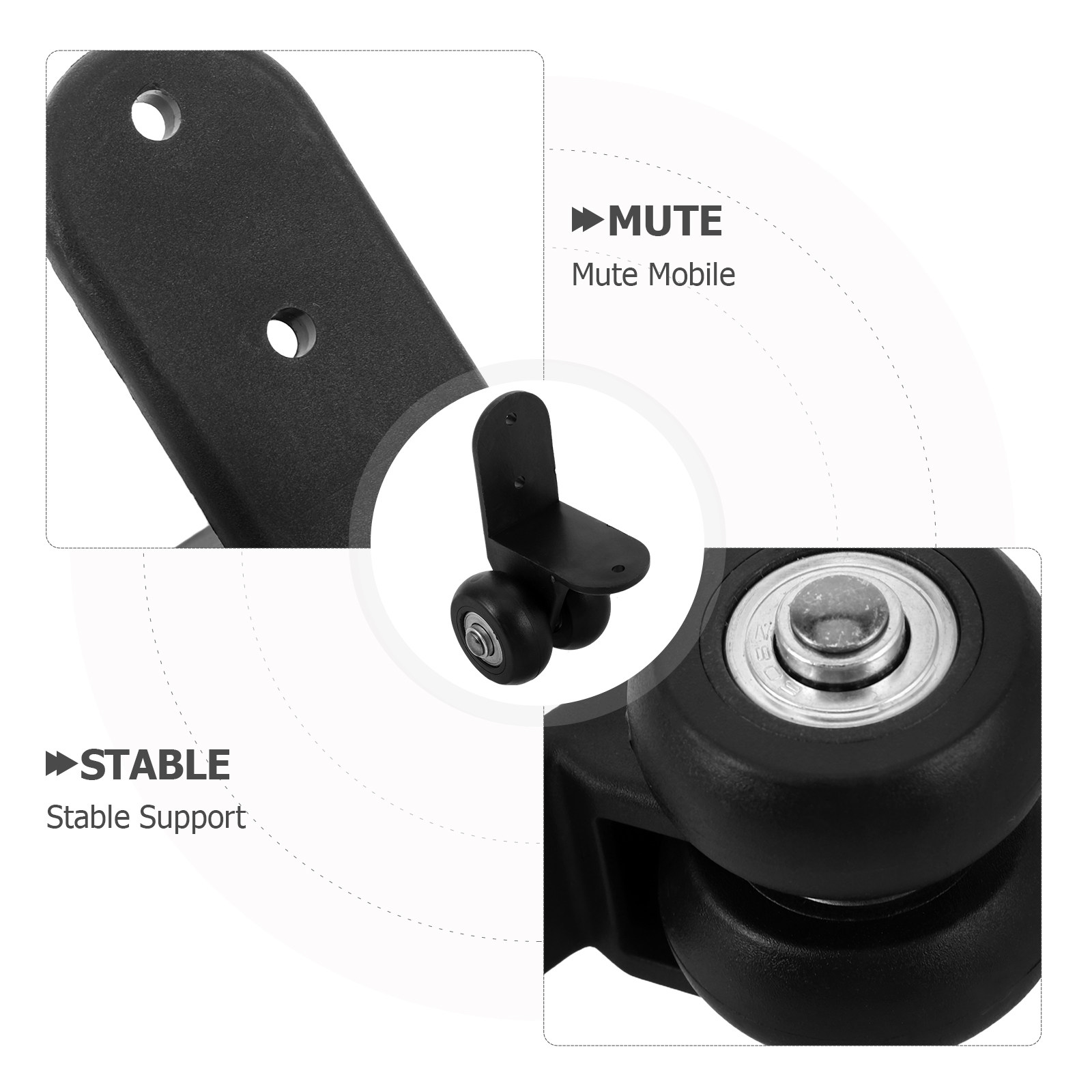 1Pair Heavy Duty Caster Wheels - Silent Replacement Luggage Wheels review and price